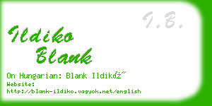 ildiko blank business card